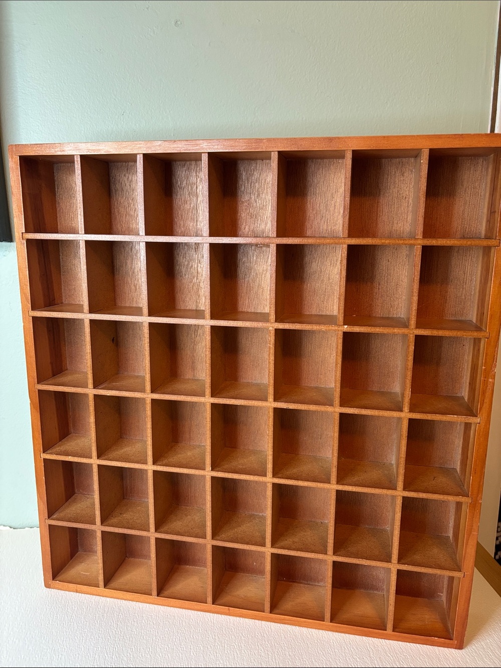 Wooden Hanging Trinket Display Shelf